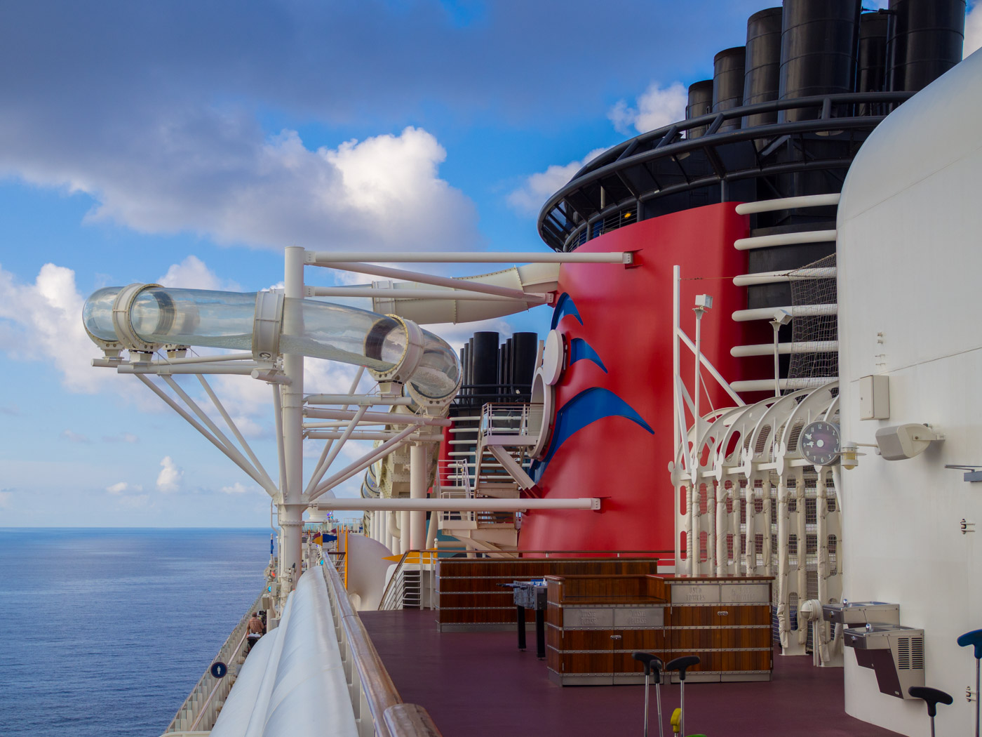 The part of the AquaDuck that goes out over the edge of the ship. Except that it goes by so quickly that you almost don’t notice it as you are zipping by.