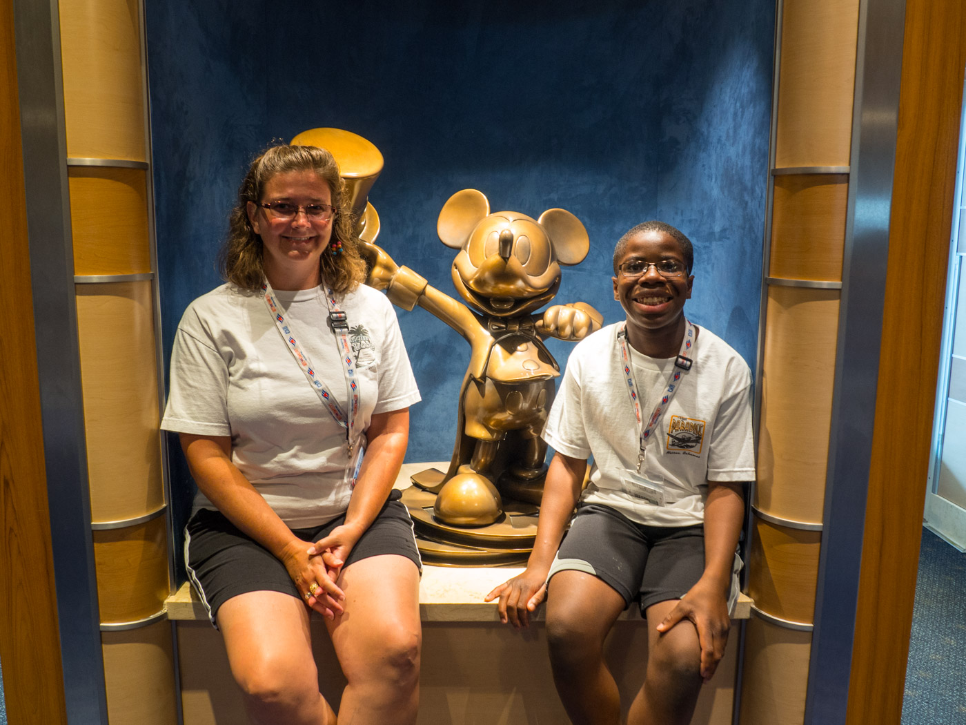 Laura, Jaylin, and a giant mouse. But it’s okay - he wasn’t a stowaway.