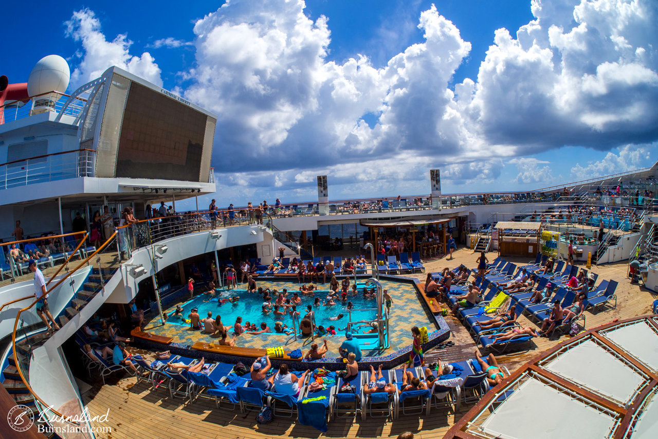 Hello from the sunny pool area!