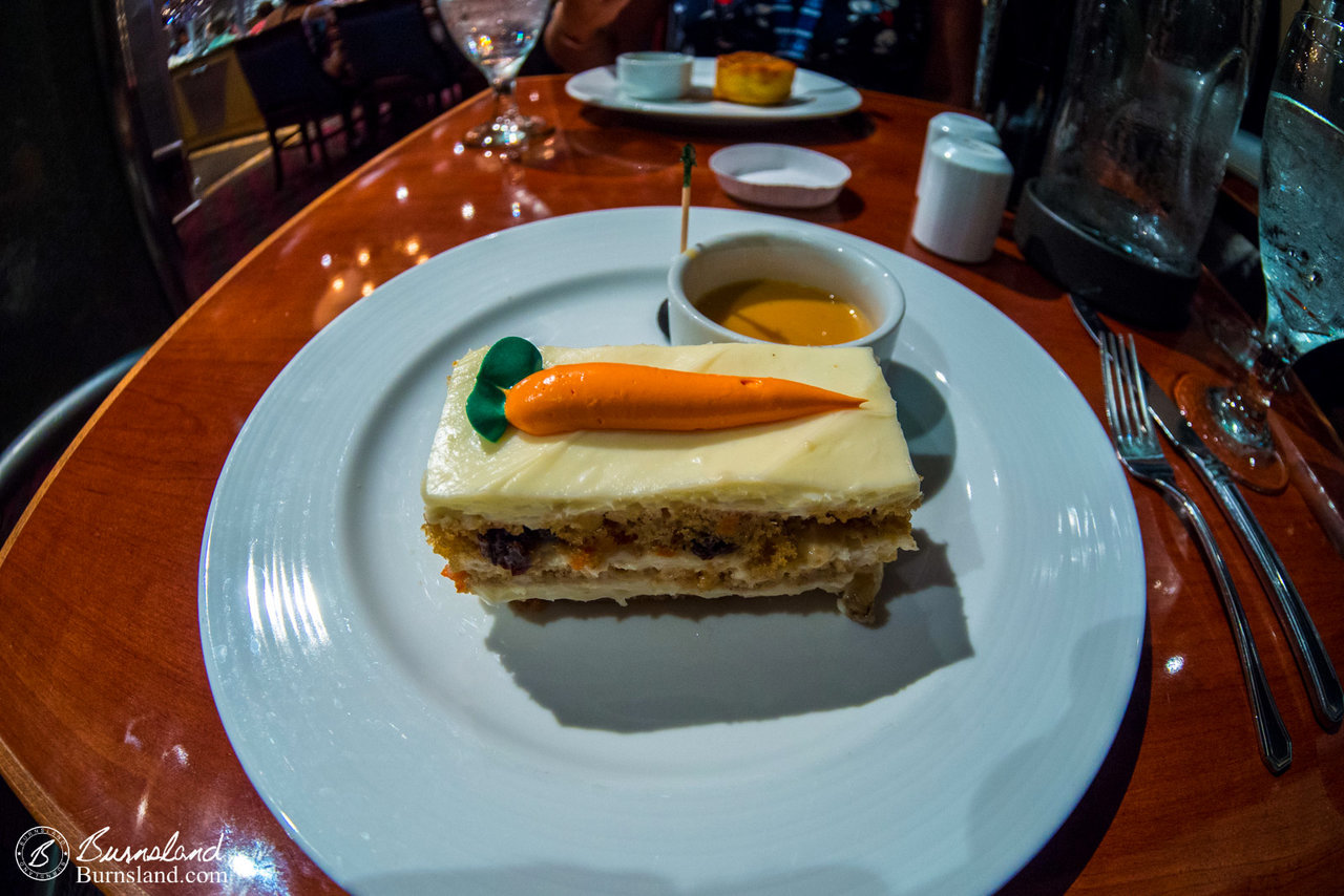 Carrot Cake! That wasn’t an actual carrot on the top. No complaints, though.