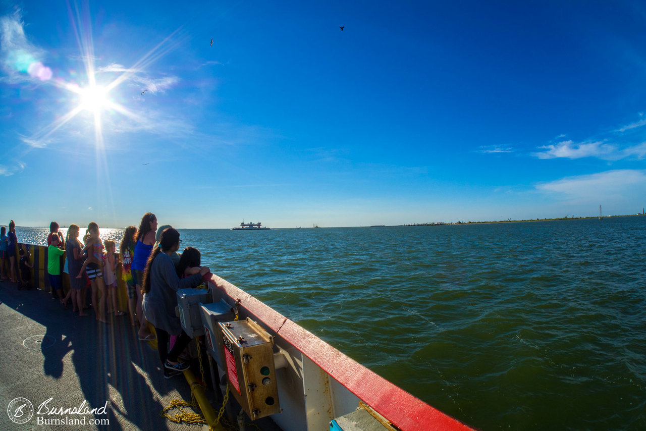 Just riding along on the ferry with a nice view of the sun.