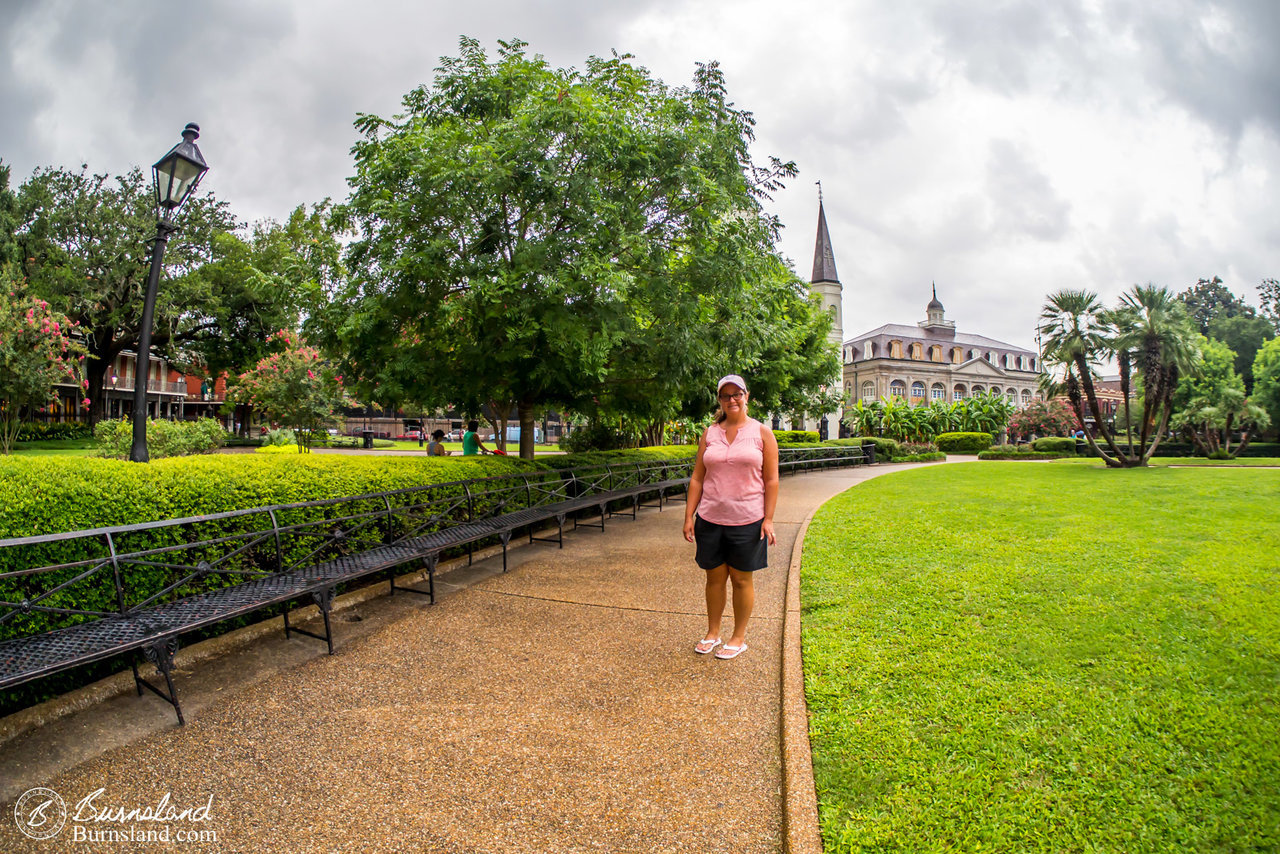 Laura in Jackson Square. We couldn’t find a statue of Michael Jackson anywhere. But we did see one of Andrew someone or other.