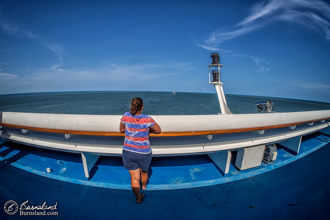 Seemingly all alone on the ship. And no, we didn’t have a Titanic moment.