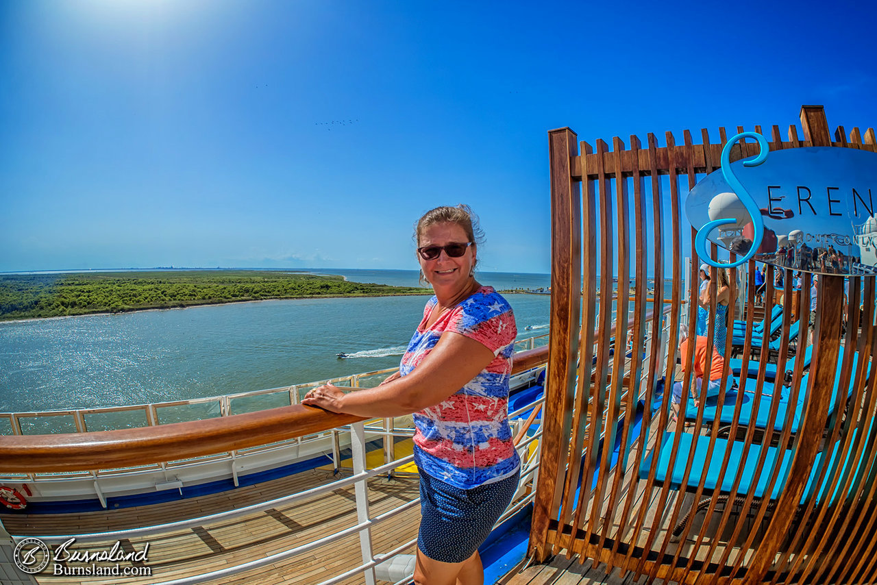 Laura by the Serenity area of the ship. We would eventually spend some time here later on.