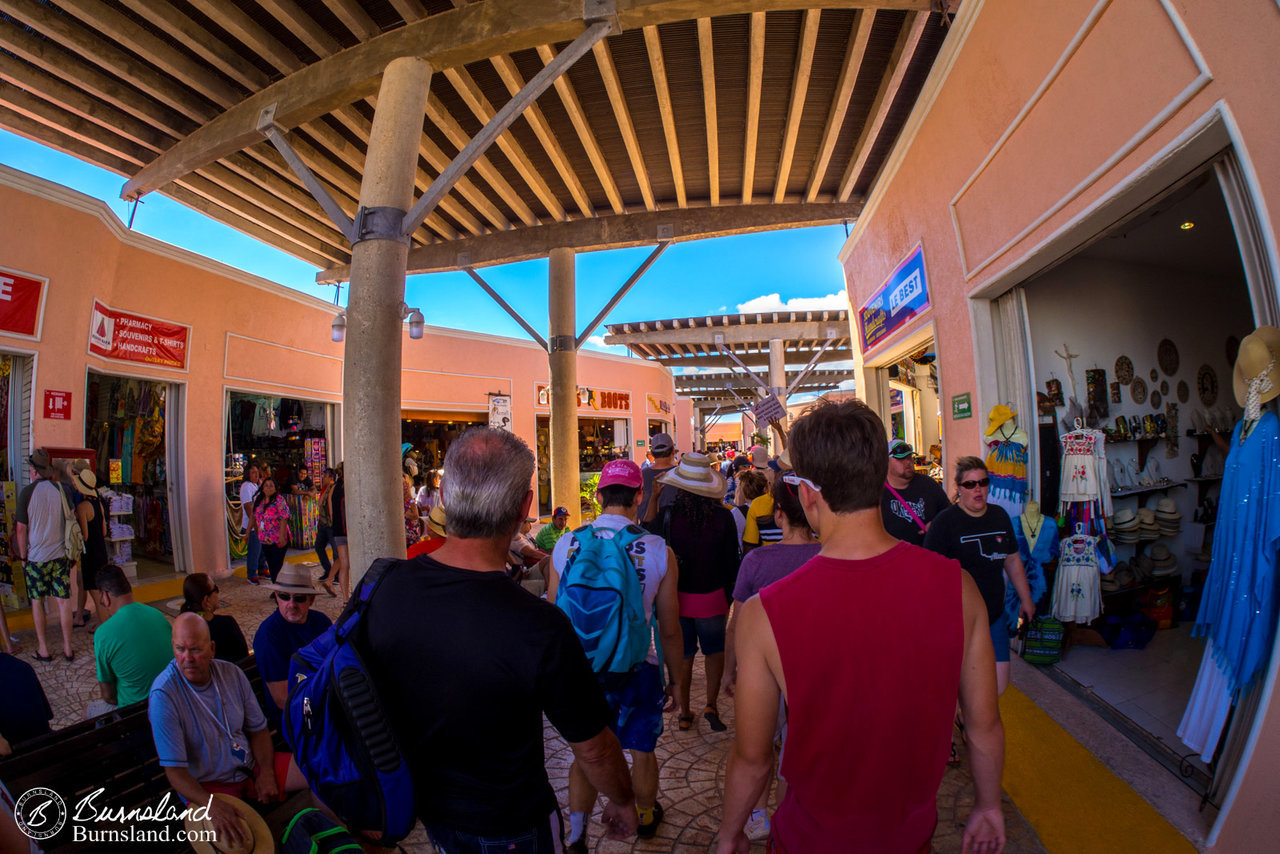 Making our way through the marketplace. No time to stop and shop - we have a bus to catch!