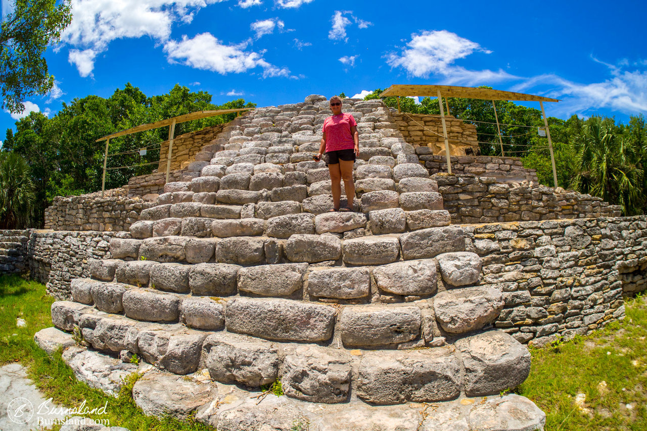 You know, just climbing on some ancient Mayan ruins. No big deal. 