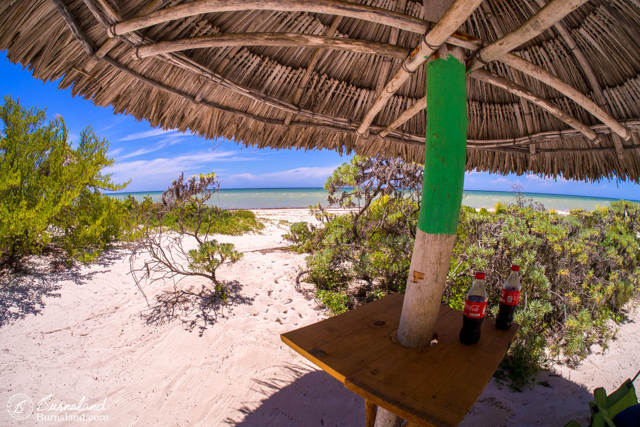 The perfect beach location, complete with Cokes with real sugar. Paradise.