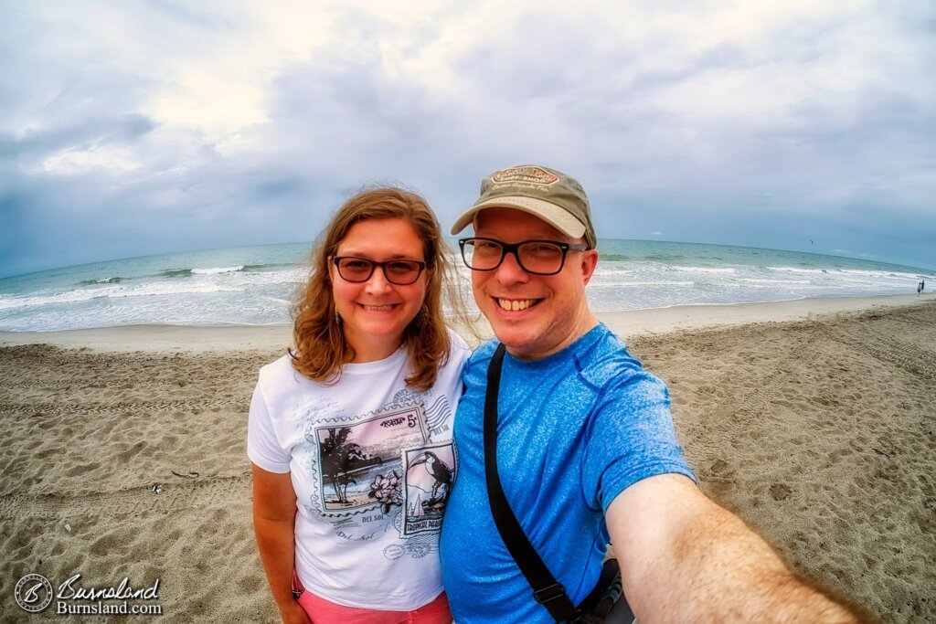 Walking along Cocoa Beach in Florida