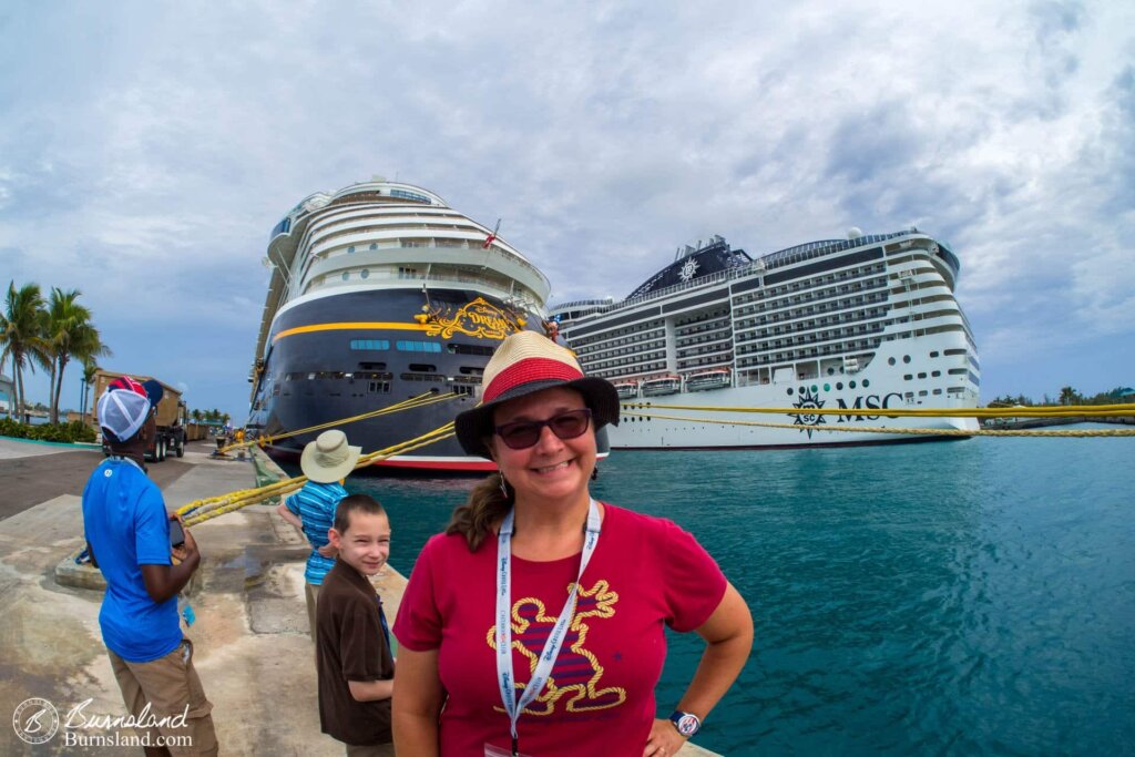 Laura and the kids and the ship