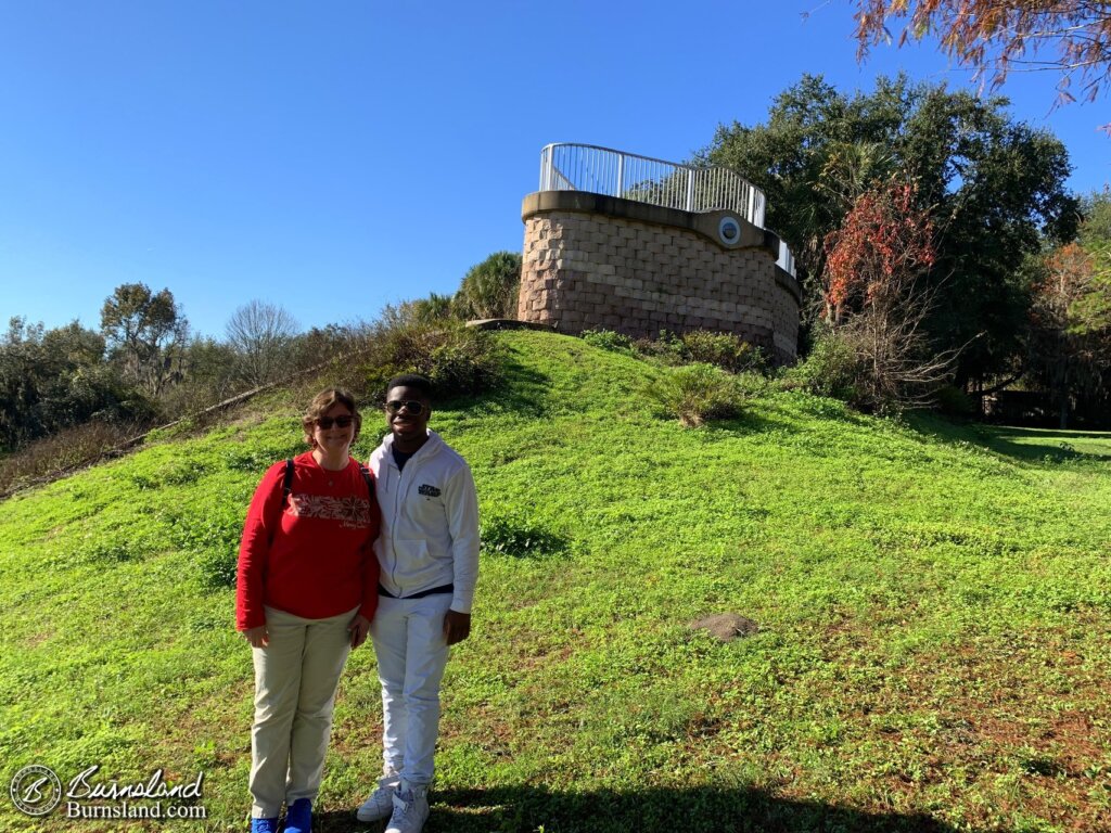 Laura, Jaylin, and the snake wall.