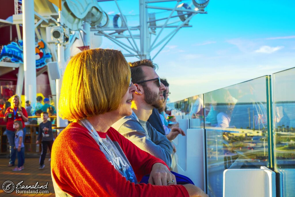 Karen and Zach check out the view.