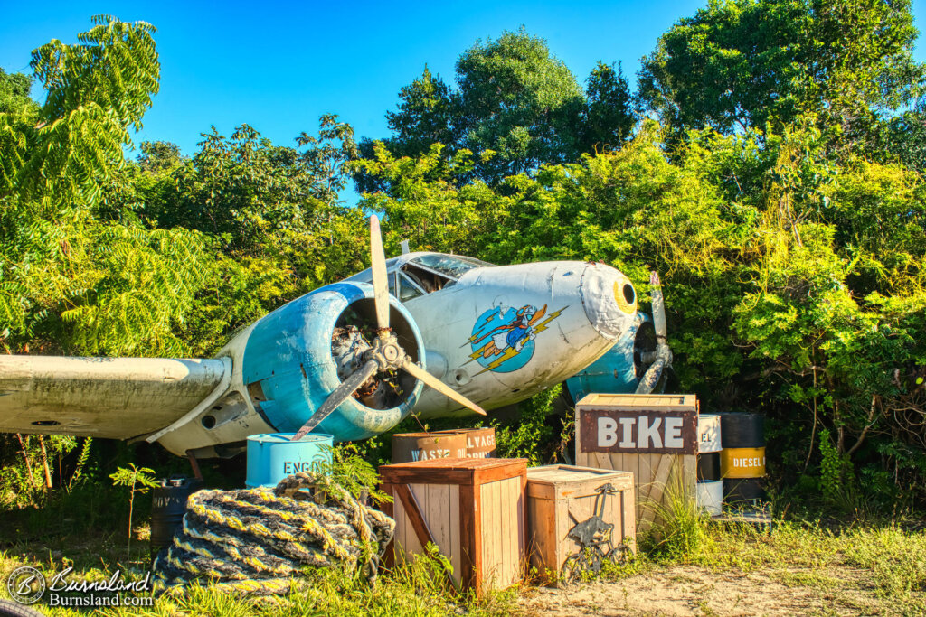 The old airplane that sits at the corner of the bike path and the airstrip. I like the Donald Duck logo on the plane.