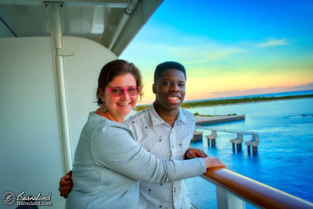 Laura and Jaylin on the Verandah