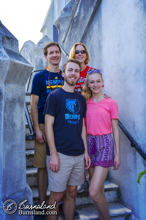 The Riedel family on the Cathedral stairs