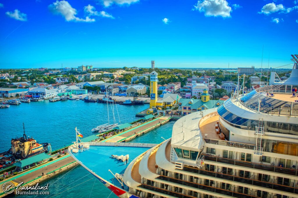 I tried to check out the view of Nassau, but there was another ship in the way