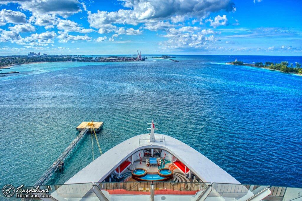 The view from the pointy end of the ship during our Disney Cruise