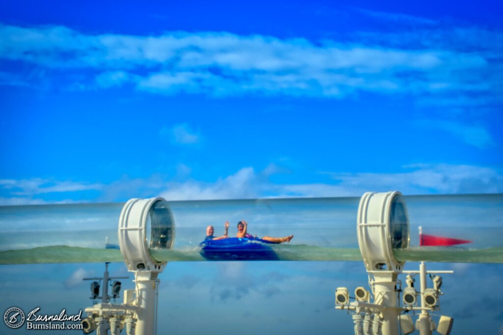 The Burns adults on the Aquaduck on the Disney Dream