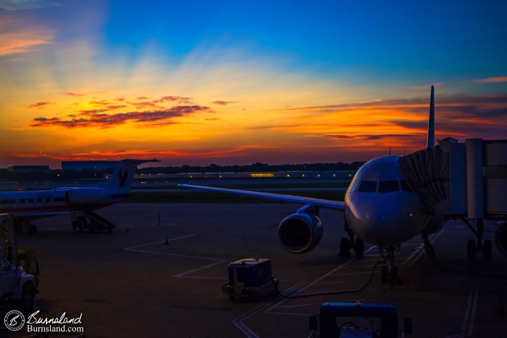 Sunrise at the Memphis airport