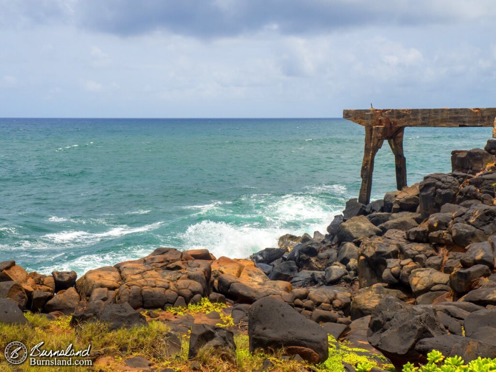 The Pineapple Dump above the rocks.