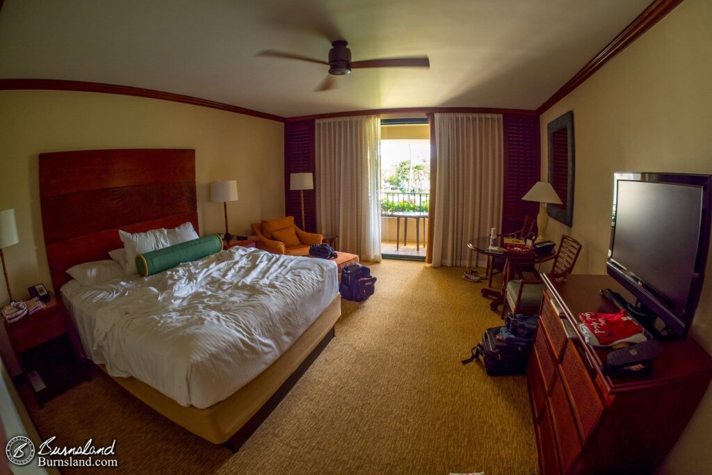 One last look around our hotel room at the Grand Hyatt Resort. Sorry we are not some of those “professional” travel bloggers who straighten up the room before taking a photo.