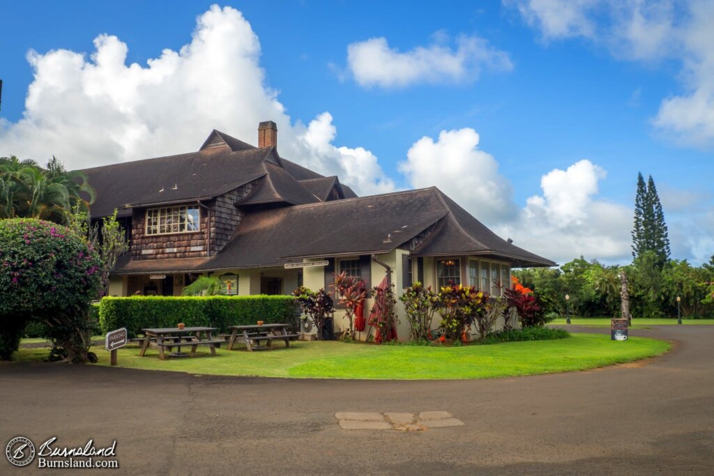 A side view of the Kilohana plantation house.