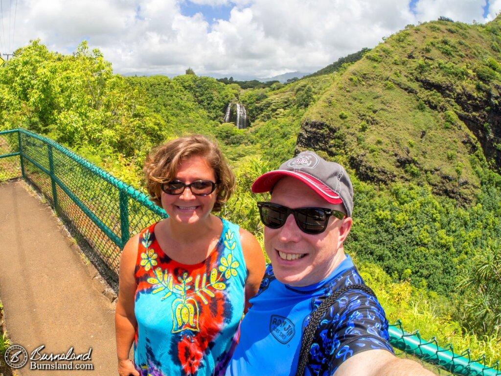 at Opaekaʻa Falls in Kauaʻi