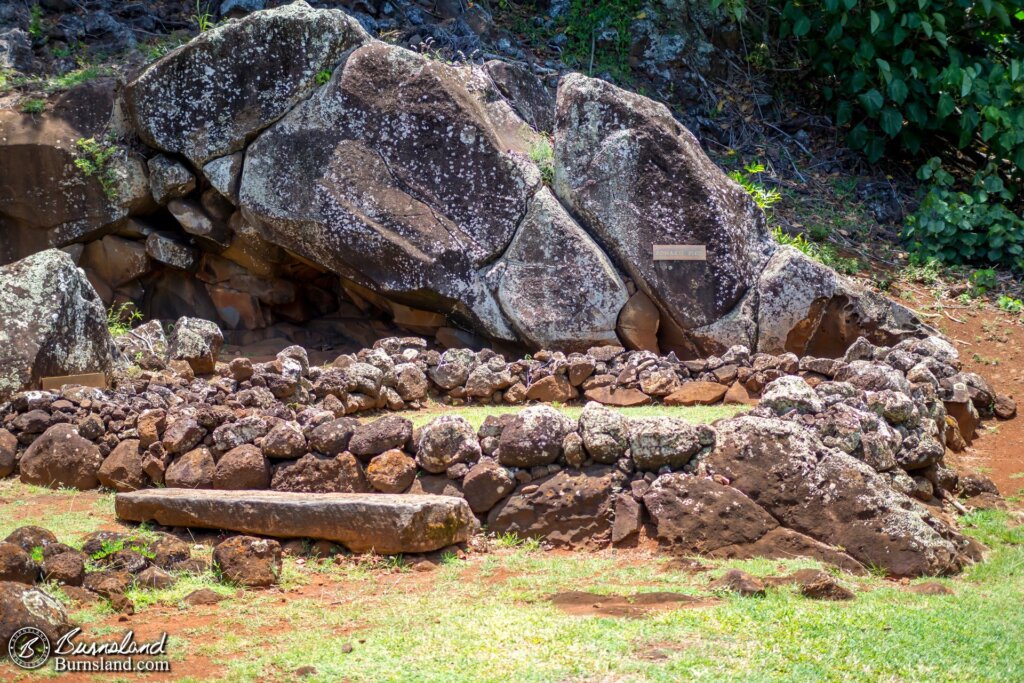 Pohaku Hoʻohanau, or Royal Birthstone, birthplace of the kings of Kauaʻi.