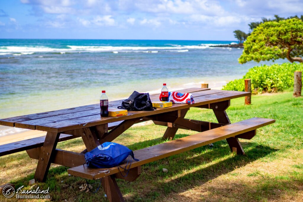 Lunch at Anahola Beach