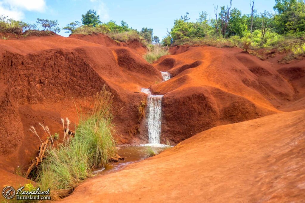 I am not sure why this small waterfall was so popular, but it was. And yes, the dirt is really that red.