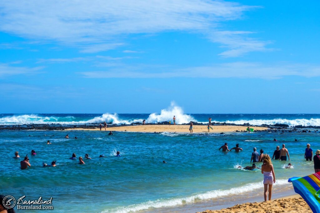 I was fascinated by the waves that were bigger than the people!