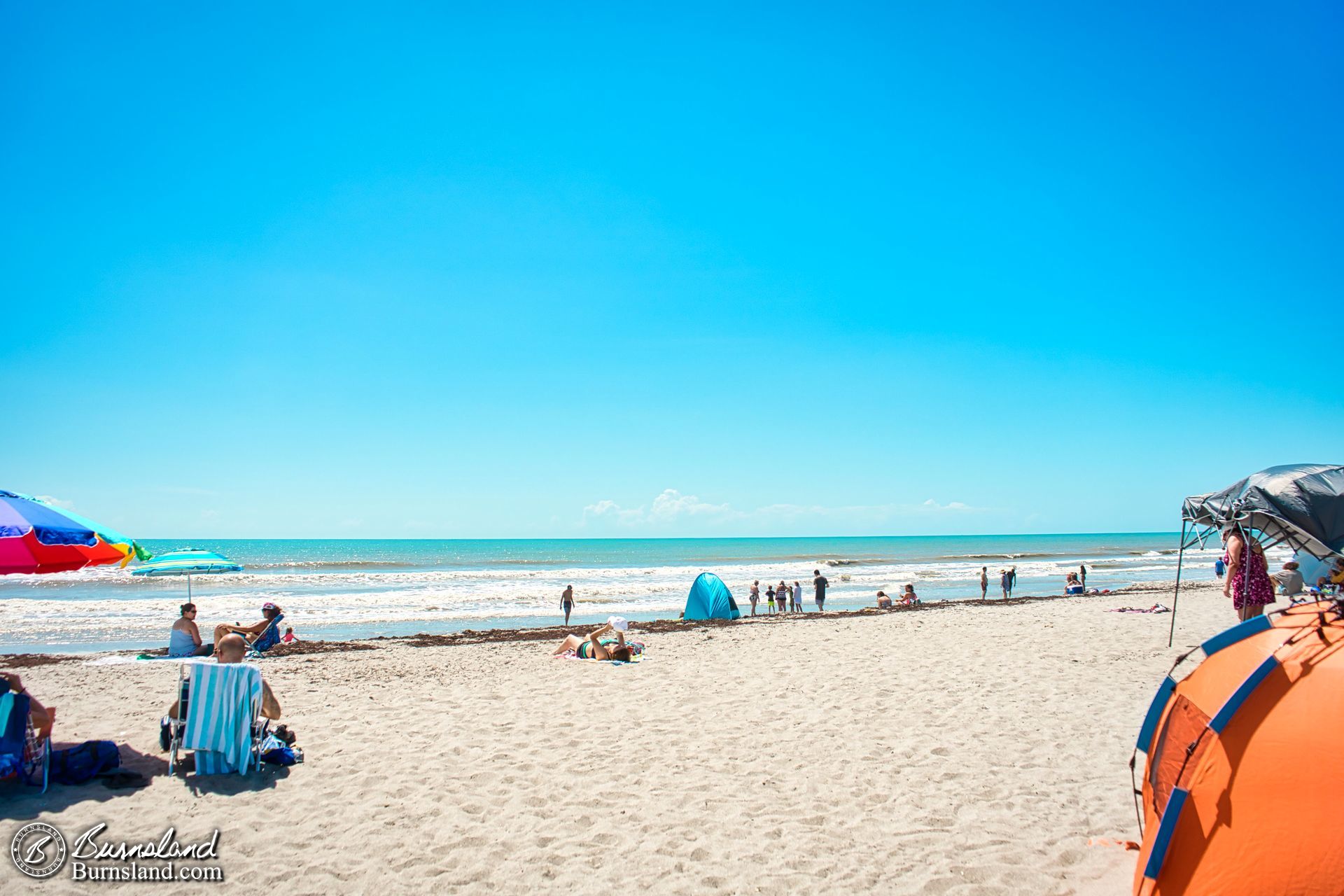 A rare (for us) view of Cocoa Beach with no one in the water