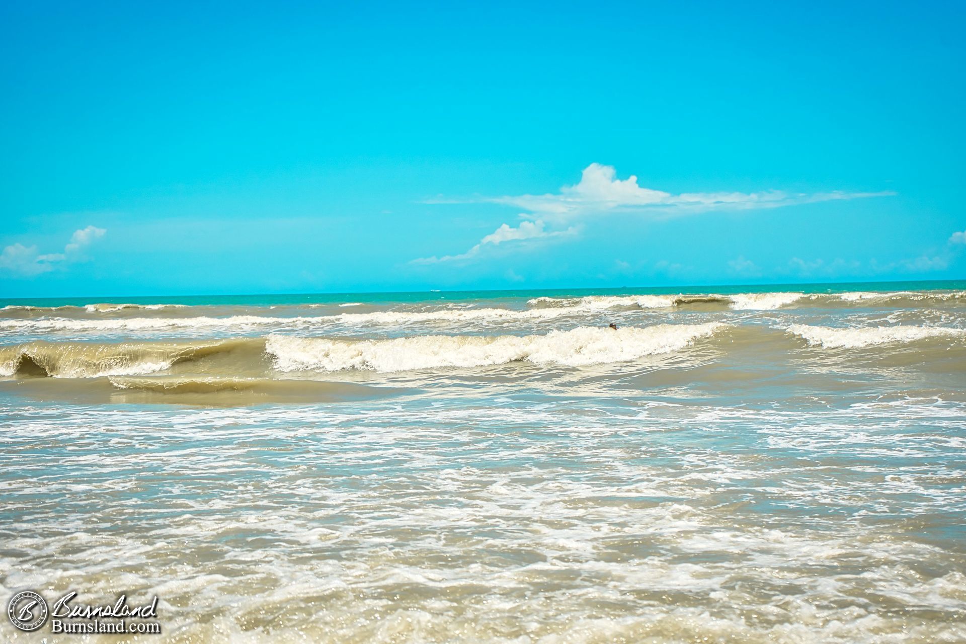 Ocean waves, except that we were looking at them from the shore this time