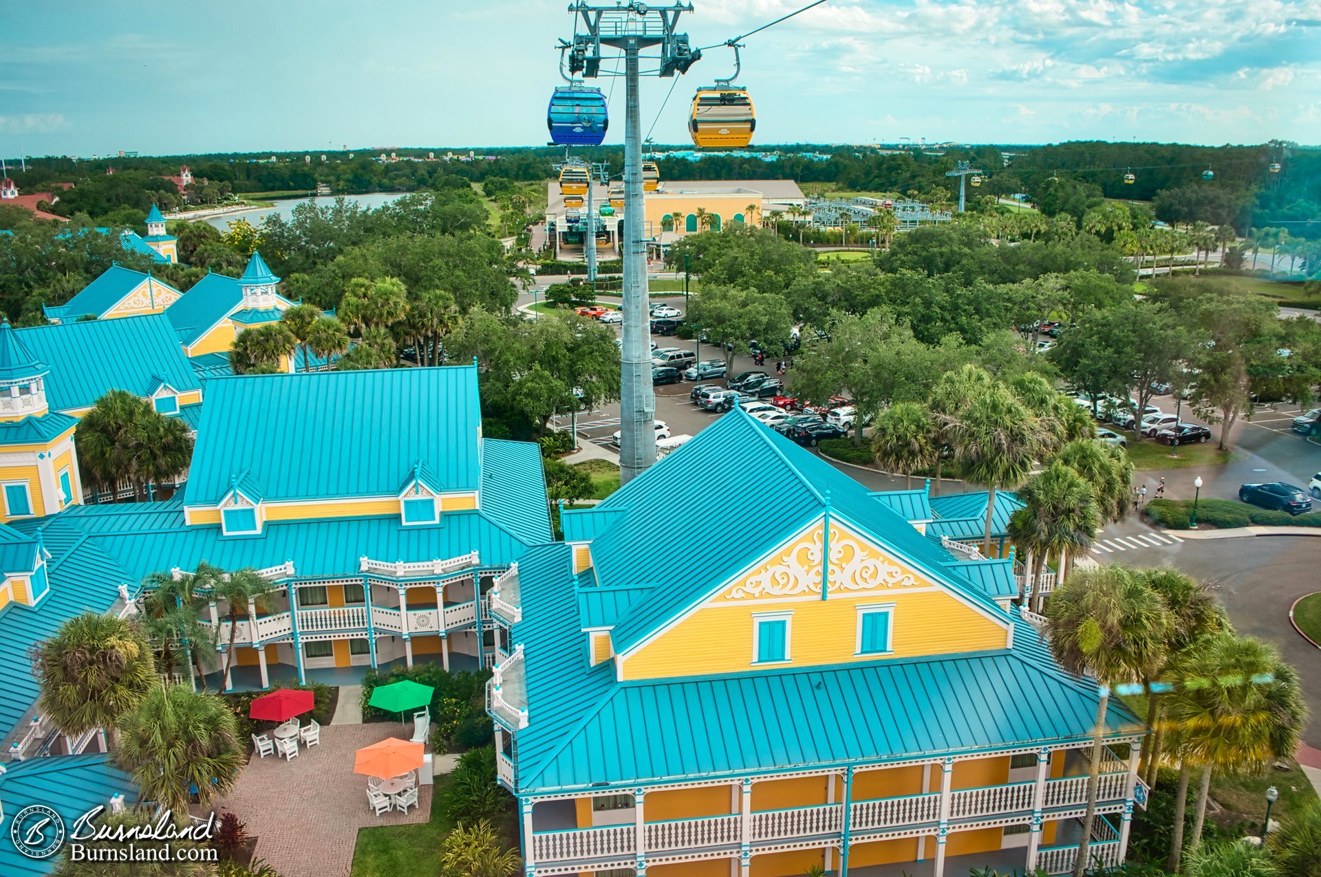 Coming in for a landing at the Caribbean Beach Resort!