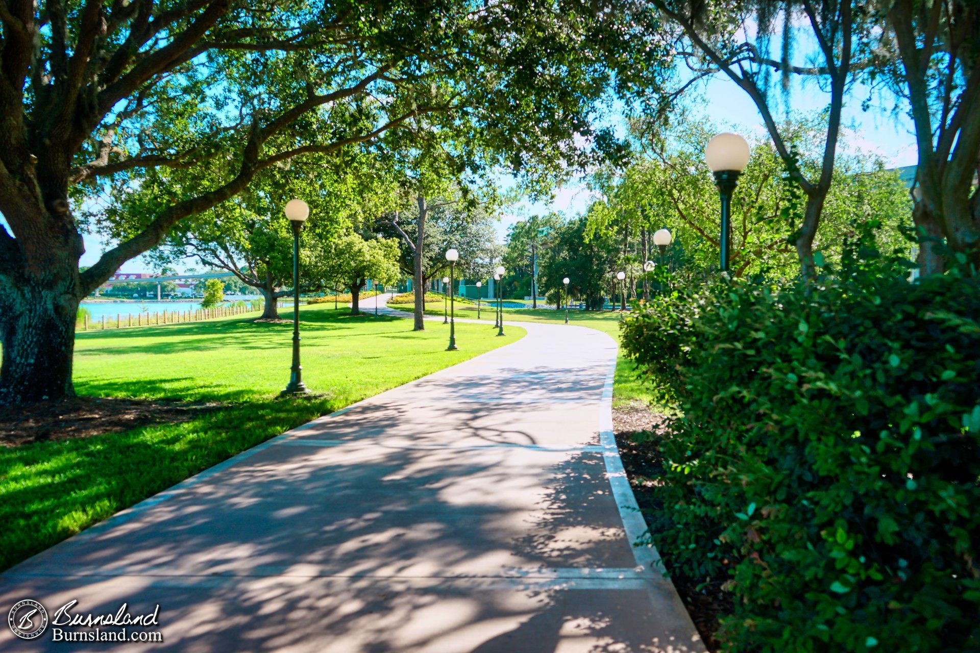 Walking along the walkway to the Grand Floridian