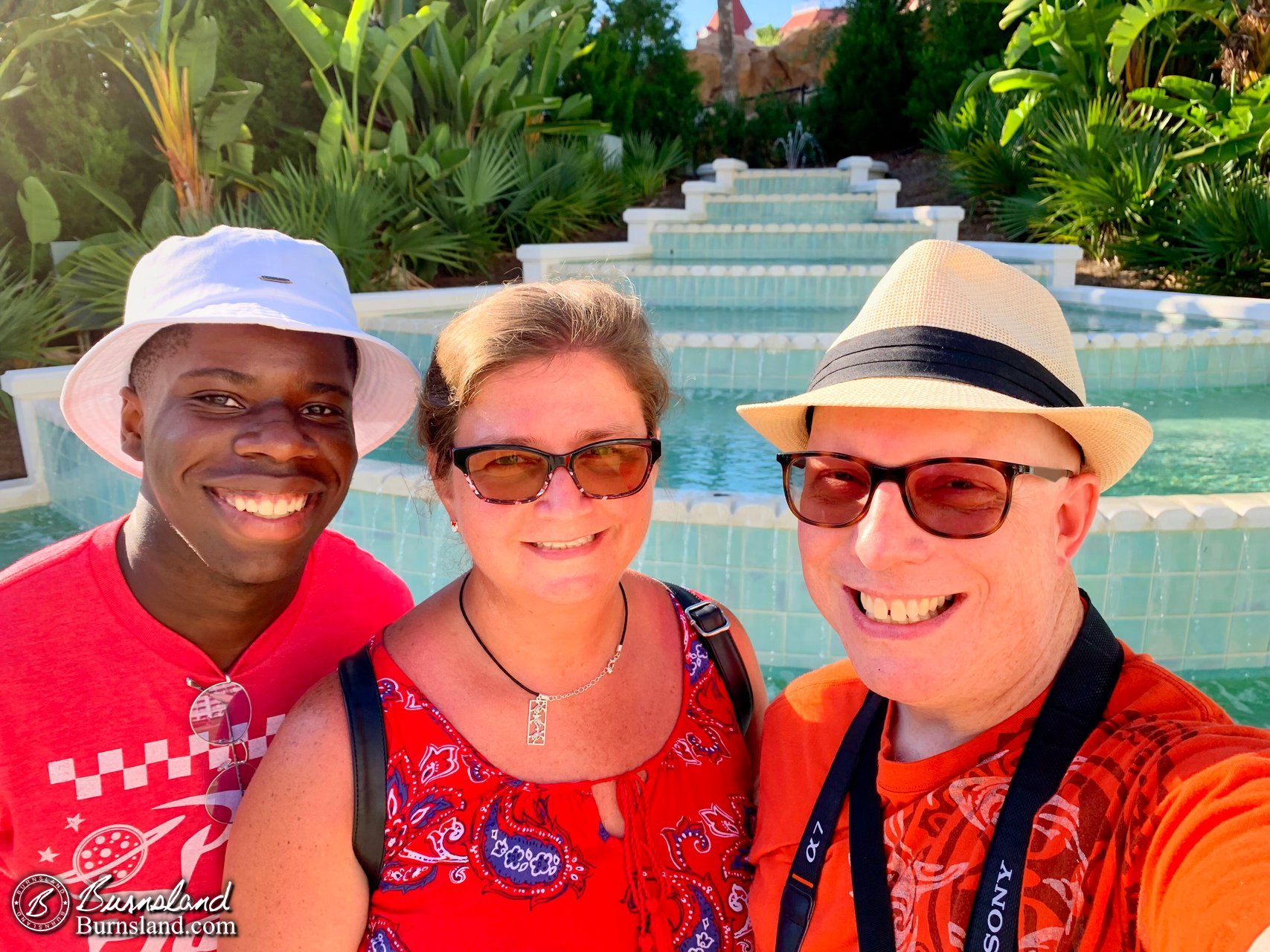 The three of us with the Grand Floridian fountain in the background