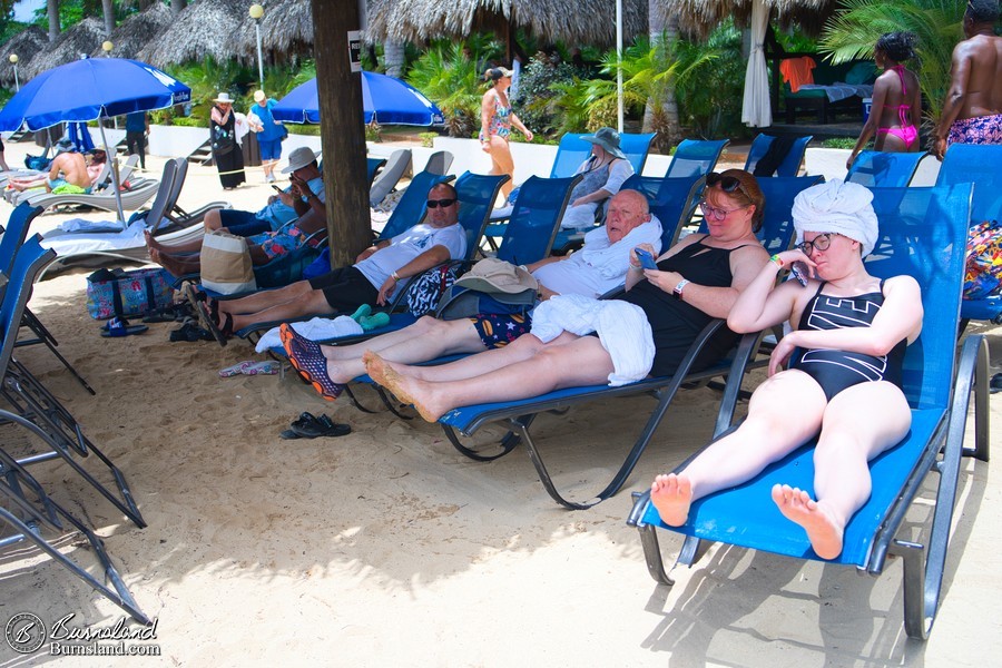 Relaxing in the shade after a fun beach day in Jamaica