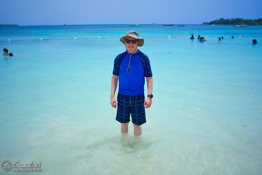 At the beach in Jamaica