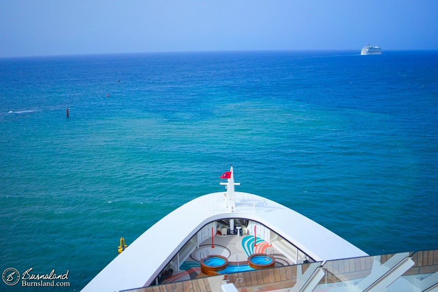 The Disney Fantasy waiting to set sail from Falmouth, Jamaica