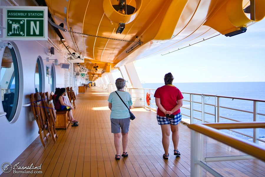 We were actually early to the craft time (imagine that!), so we took a stroll around the Deck 4 Promenade to pass the time.