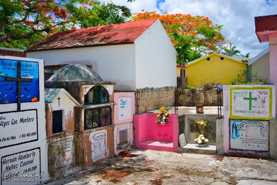 A cemetery in Cozumel, Mexico