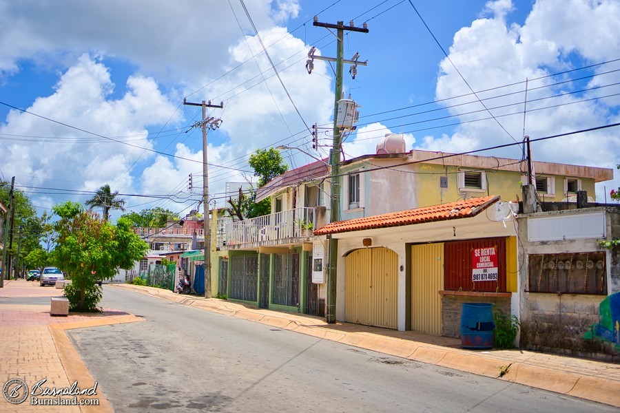 A colorful street view in Cozumel, Mexico