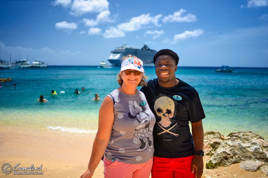 At a beach in George Town, Grand Cayman