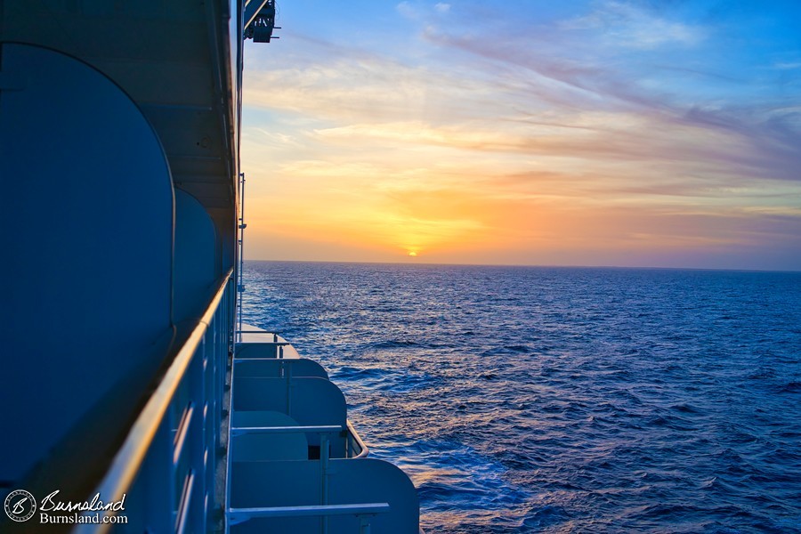 Caribbean Sunset at sea from our verandah on the Disney Fantasy