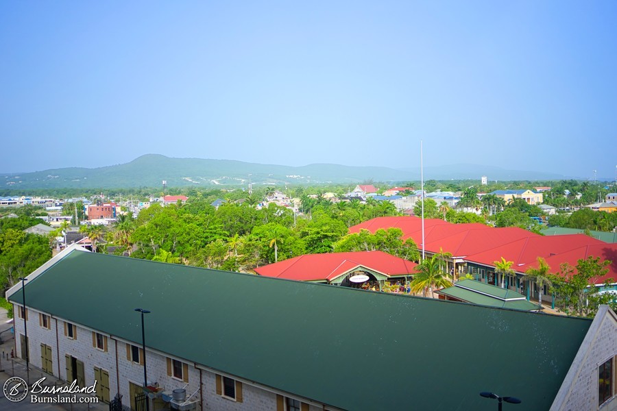 The view of Falmouth, Jamaica, from our stateroom on the Disney Fantasy