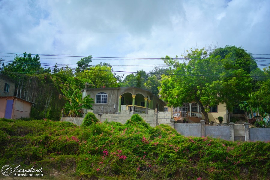 A typical view from along the highway in Jamaica