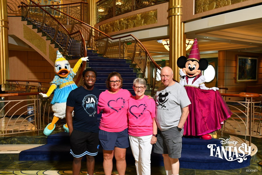 I run up to the room to drop something off, and my family takes a photo without me!