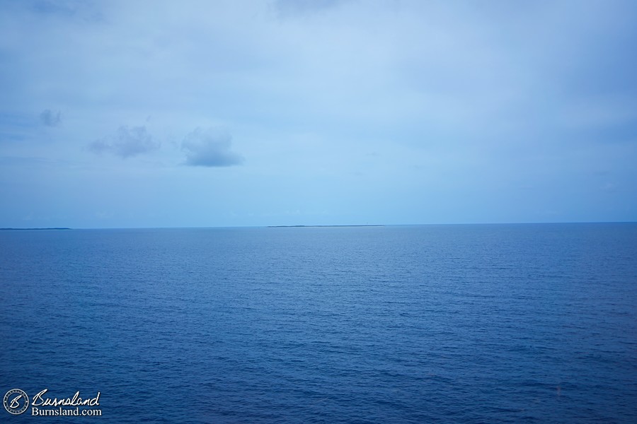 Small islands of the Bahamas as we sail along