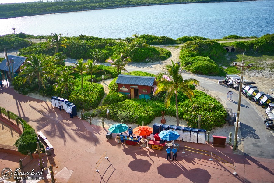 Castaway Cay as seen from our stateroom verandah on the Disney Fantasy