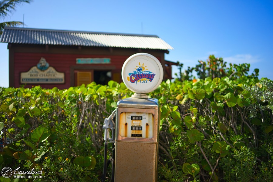 Gas pump on Castaway Cay, the Disney Cruise Line’s Bahamas island