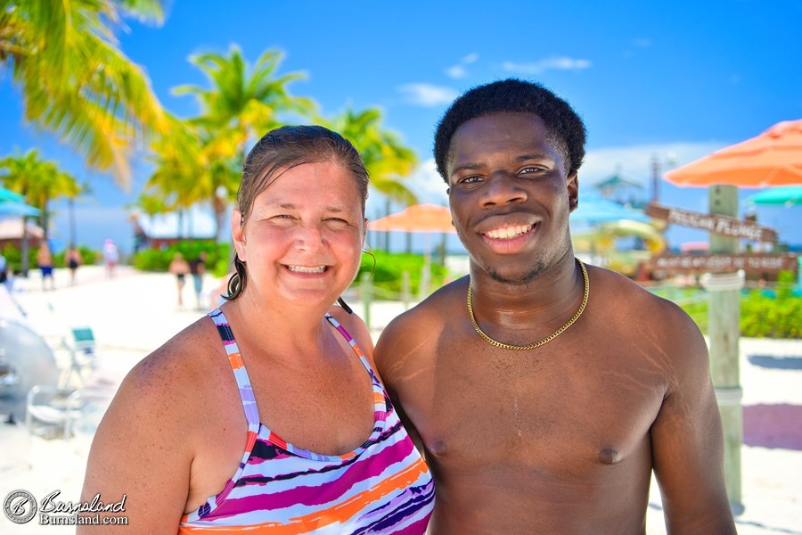 Laura and Jaylin at the beach